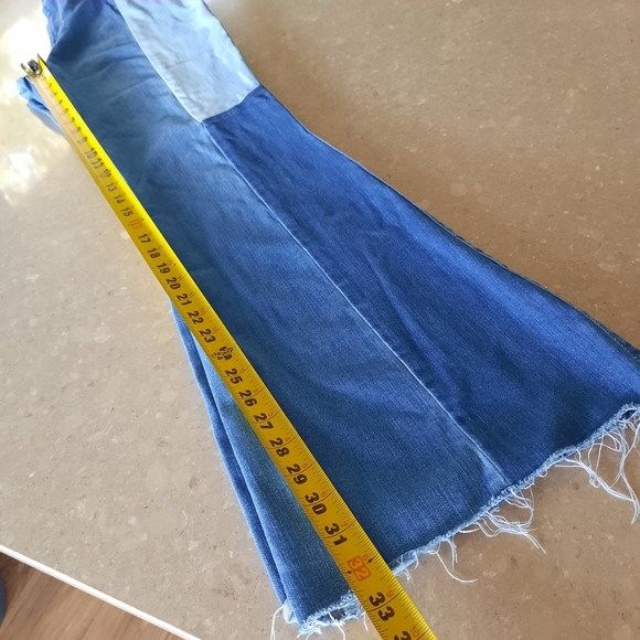 Hollister Jeans High-Rise Vintage Flare Stretch Patchwork Boho Retro Sz 31/34 - Picture 11 of 14